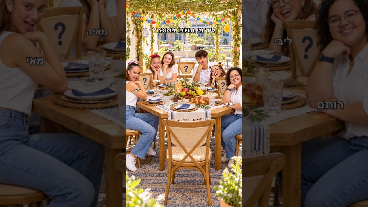 ⁨ ליד מתי תשבו בסוכה של מה הבעיה?👇🏼חג סוכות שמח לכל צופי ערוץ זום❤️ #מההבעיה #זום #סוכות⁩