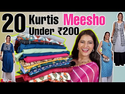 Meesho,Shopsy kurti haul below Rs.100 to Rs. 200 /Office , College Daily  wear kurti collection - YouTube