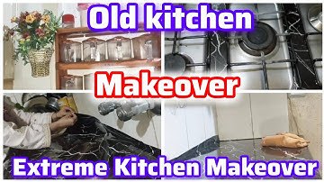 Indian Non modular kitchen Makeover|Extreme Kitchen Makeover #nonmodularkitchen​