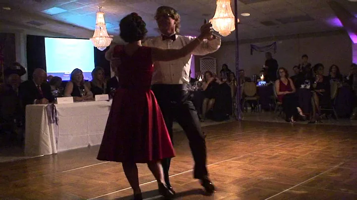 Mike and Angela Ashbaugh waltzing for the Alzheime...