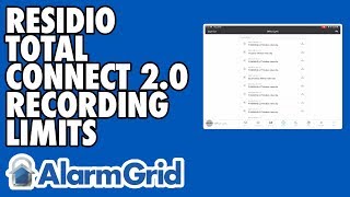 Resideo Total Connect 2.0 Recording Limits