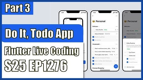 [Flutter] Flutter Live Coding EP1276 (Do it - ToDo List App Part 3)