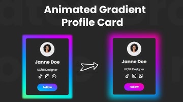 Create an Animated Gradient Profile Card with Hover Effects | Full HTML & CSS Tutorial