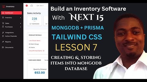 Lesson 7: Creating and storing items into the database part 1