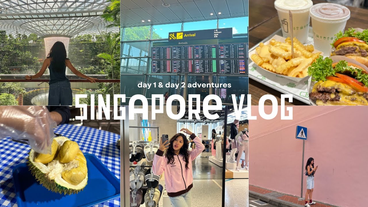SINGAPORE VLOG pt 1 💺 jewel changi, largest nike store in asia, maxwell food court, morning run