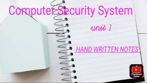 Computer system security unit 1/Hand written notes lecture 1 Aktu