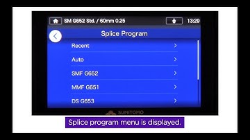 Fiber type and protection sleeve settings (Help Video for TYPE-72C/TYPE-82C(no5))