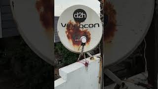 D2H Videocon Hd Chatri With Airtel Lnb Signal Setting