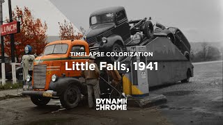 Timelapse Colorization and Restoration: Little Falls, 1941