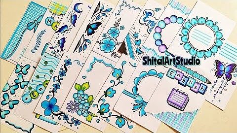 20 BEAUTIFUL BORDER DESIGNS/PROJECT WORK DESIGNS/A4 SHEET/FILE/FRONT PAGE DESIGN FOR SCHOOL PROJECTS