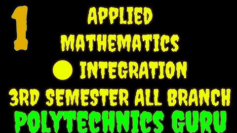 Applied mathematics #Polytechnic 3rd sem all branch lecture01 | #Diploma | #polytechnic