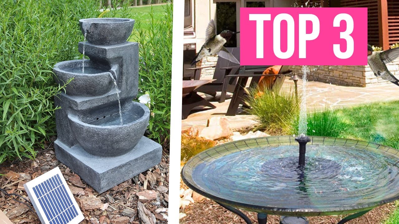 Fontaine Solaire Extérieur 1,4 W Fontaine Solaire Pompe avec 4 Tiges de  Support et 4 Styles Fontaine Cascade Solaire Max 65cm High pour Jardin,  Bain D'oiseaux, Étang, Piscine, Patio