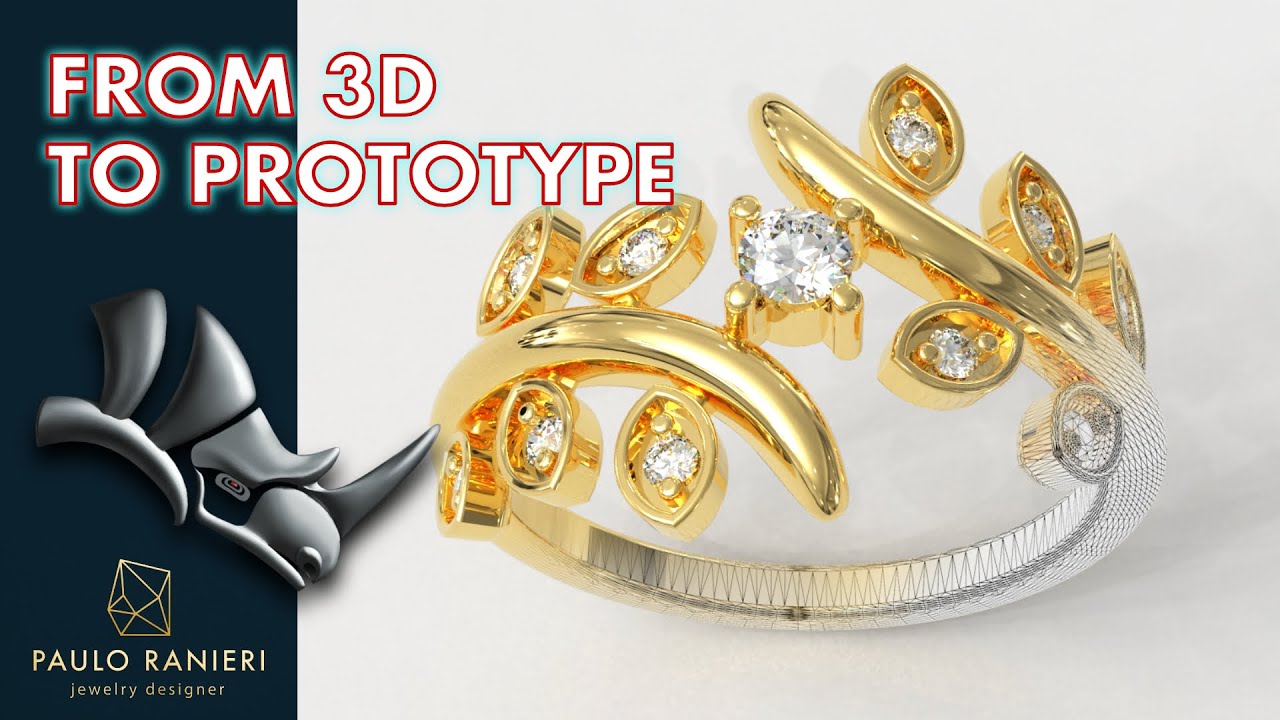 Ring Prototype Diamond Engagement Ring - From 3D to Prototype (3D Printing) # ...