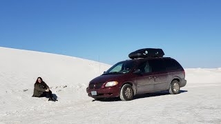 VanLife Adventure |Taking my van to White Sands National Monument. (Joey LOVED it.❤)