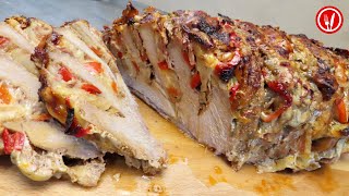 Lunch Idea - Roast Tender Loin with Onions, Peppers, Cheese, Bacon and Potatoes RECIPE