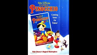 Walt Disney Pinocchio 1940Trailer Vhs 1995 Ukcoming Soon