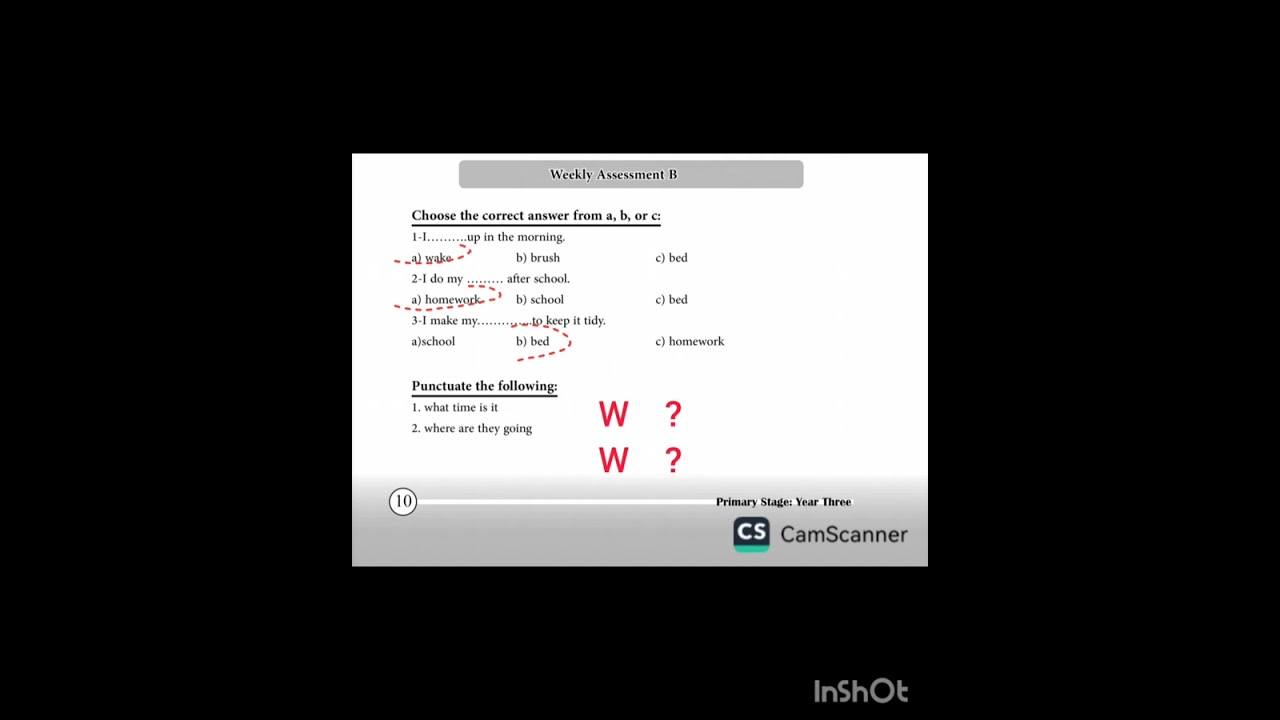 حل تقييم الاسبوع الثانى الصف الثالث الإبتدائي لغه إنجليزيه 