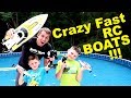 OUT OF CONTROL RC BOAT ACTION! lesson learned.....