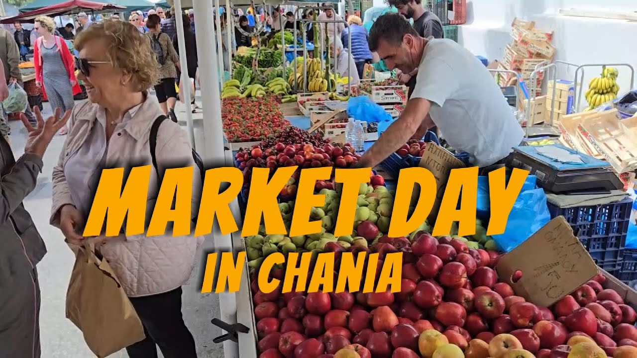 Saturday market in Chania, Crete