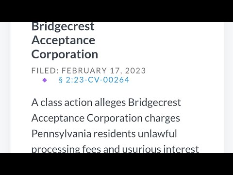 Bridgecrest Auto Loan Lawsuit