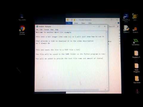 Python Basics - Word list saved to text file