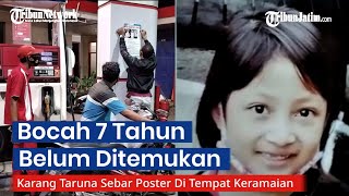 Bocah 7 Tahun Belum Ditemukan, Karang Taruna Tambaksari Surabaya Sebar Poster Di Tempat Keramaian