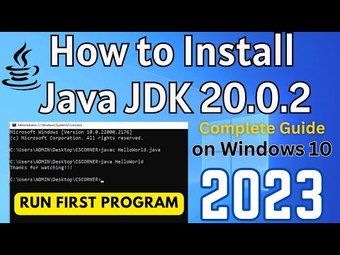 How to Install Java JDK 20.0.2 on Windows 10 [2023] | Install & Run Java Program | Java JDK 20.0.2