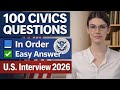 Master 100 Civics Questions for U.S. Citizenship Interview 2025 ✅ | In Order, One Easy Answer