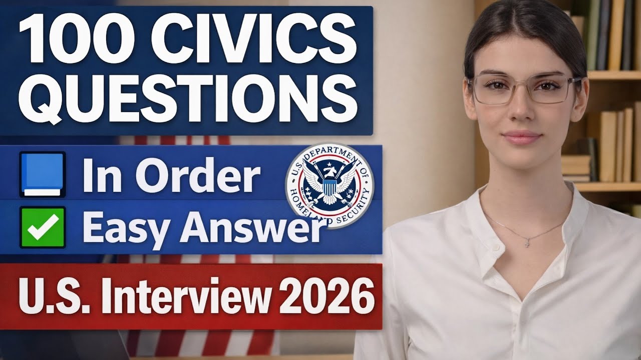 Master 100 Civics Questions for U.S. Citizenship Interview 2026 | In ...