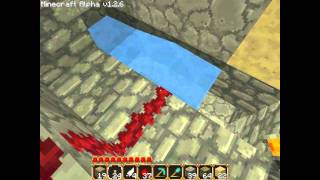 Minecraft tutorial - Creating a lever-activated pitfall trap