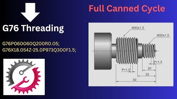 CNC 08 G76 threading cycle explained in urdu & hindi