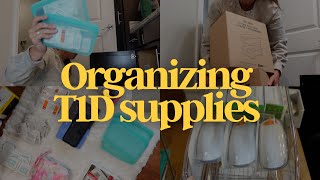 Organize Type 1 Diabetes supplies with me!