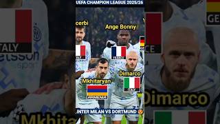 Inter Milan 2 - 0 Dortmund | UEFA Champions League 2025/26 Season 😍 | Football Players Nationality 🔥