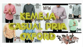 Kemeja Casual Pria Lengan Panjang Simple Oxford