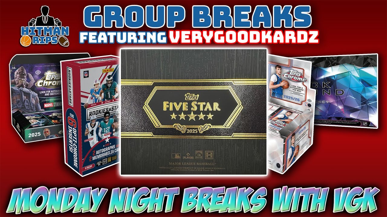 MONDAY NIGHT BREAKS w/VGK! $2,200 MINOR BOUNTY and the New High End Topps Five Star Baseball!
