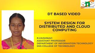 DT Video I Distributed & Cloud Computing I Cloud Computing and its Applications I SNS INSTITUTIONS