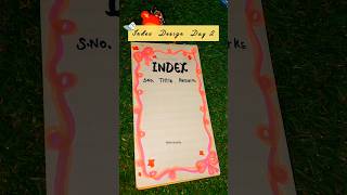 Students ka project index bhi aesthetic ho sakta hai! 💖📚Day 2 of Easy Index Series ✨ #students #art