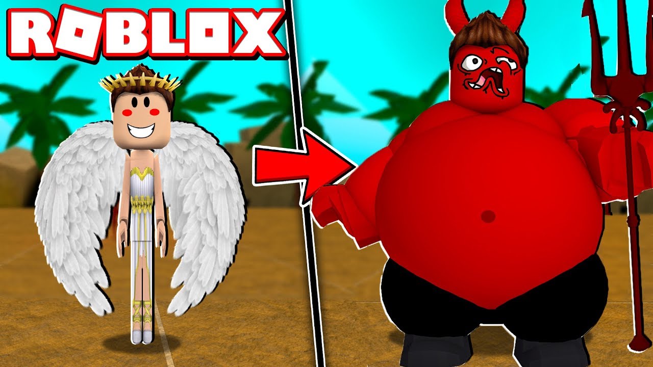 De Angel Flaco A Demonio Gordo En Roblox Youtube - destruyo todo roblox convertido en demogorgon stranger things simulator youtube