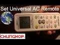 How to set universal remote control codes with panasonic air conditioner  chunghop k1028e