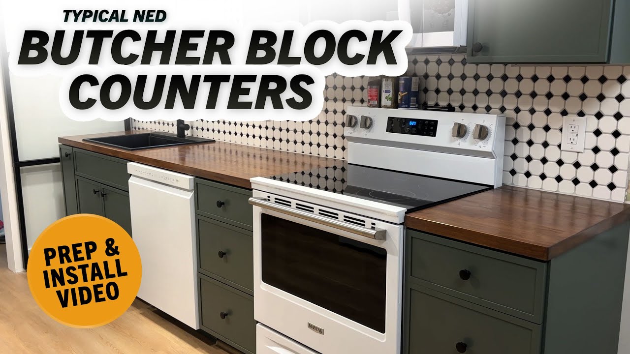 How I Cut, Stained, And Installed Our Butcher Block Kitchen Counters