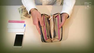 【大容量財布】mic ダブルラウンドファスナー長財布