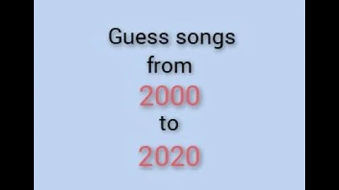 Guess songs from 2000 to 2020 (rock, metal, alternative)