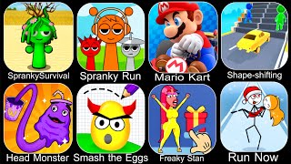 Spranky Survival, Sprunki Beats, Mario Kart, Shape Shifting, Head Monster, Draw To Crash, Run Now screenshot 4