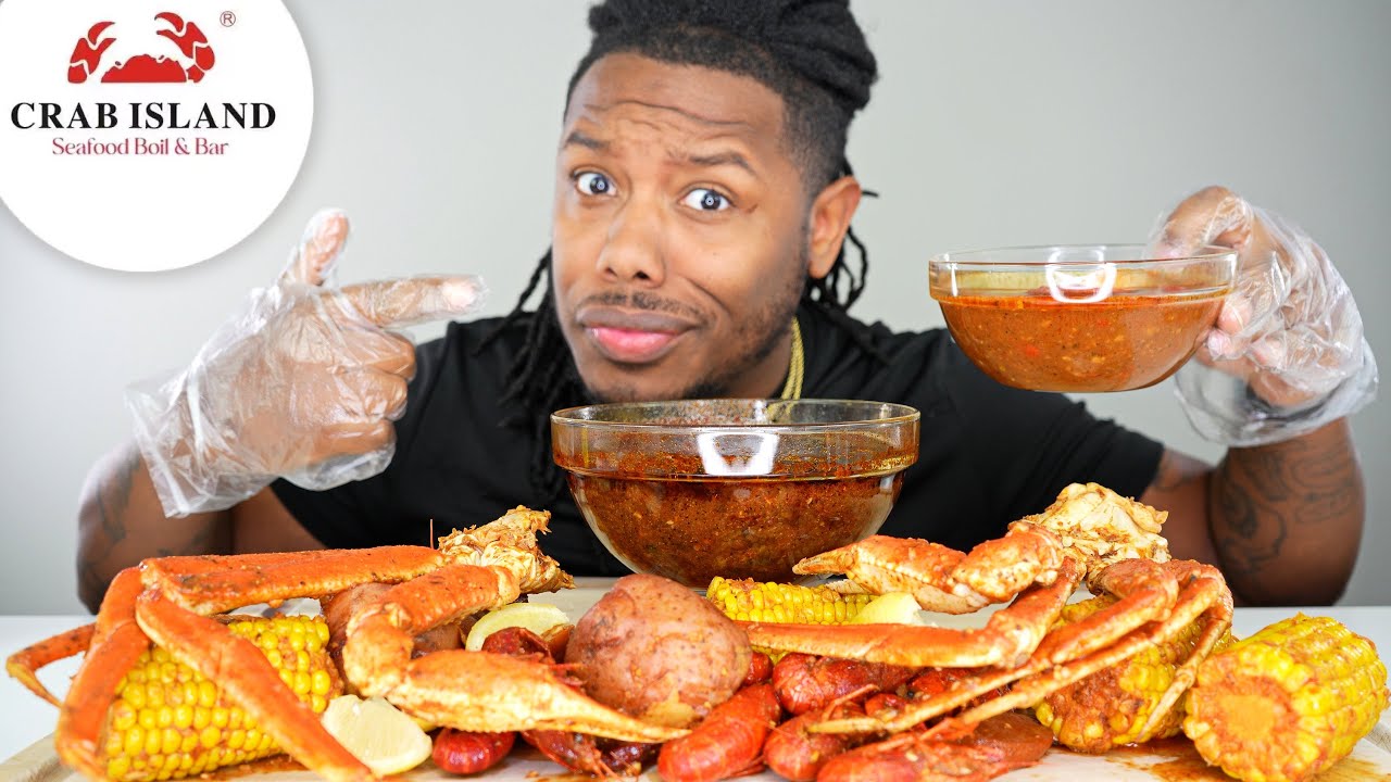 SEAFOOD BOIL MUKBANG *NEW 2024* CRAB ISLAND LAS VEGAS YouTube