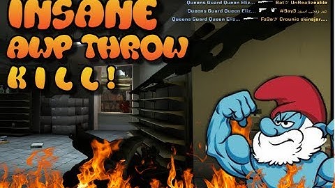 CSGO 1v3 AWP Insane Lucky Shot Throwing The AWP Mirage