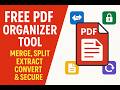 🚀 PDF Organizer Tool | Merge, Split, Extract, Convert & Secure PDF | How to manage PDF for free