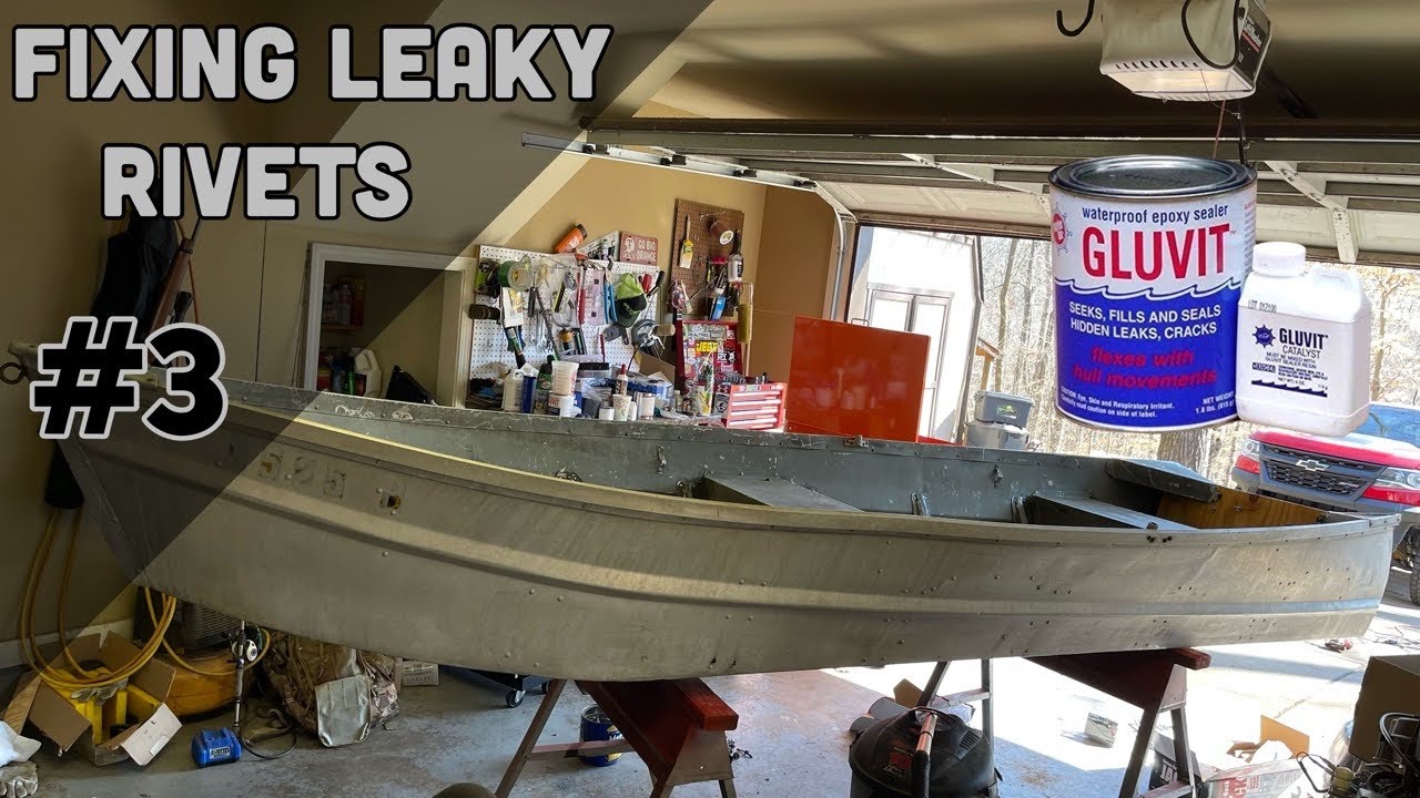 Jon Boat Leak Fix/Prevention Using Gluvit Installing a Drain Plug