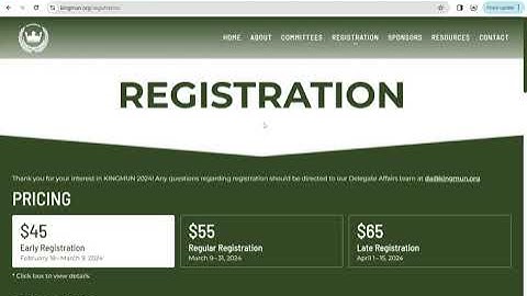 KINGMUN 2024 Delegate Registration Tutorial