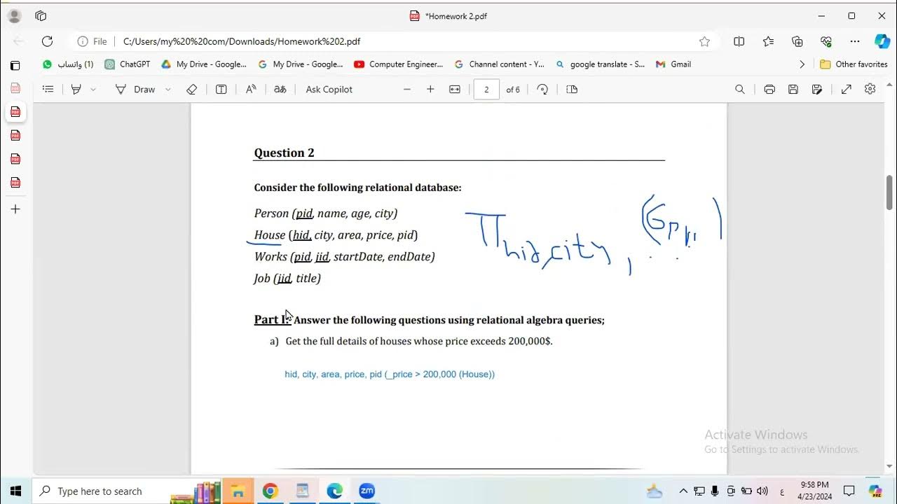 19 relational algebra queries youtube
