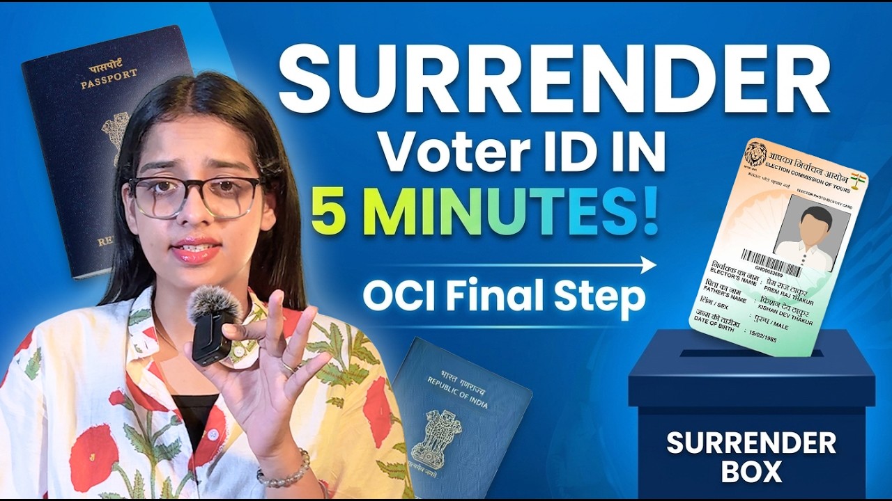 How To Surrender Voter Id For Oci